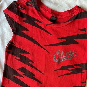 Obey Tiger Striped Short Sleeve Top